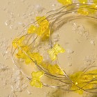 Гирлянда "Нить" роса с насадками "Бабочка жёлтая", 3 м, LED-30-6V, 2*LR2032,свечение тёплое белое - Фото 4