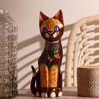 Интерьерный сувенир "Кошка с совой" 30 см - фото 11970019