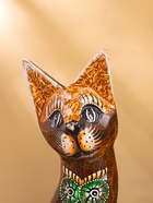 Интерьерный сувенир «Кошка с совой», 30 см - фото 59310093