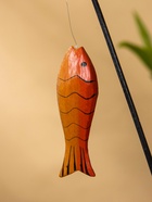 Интерьерный сувенир "Кот рыбак" рыжий 20 см - фото 809295856