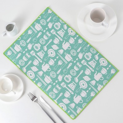 Коврик для сушки посуды Доляна «Хозяйственный», 34×50 см, лён