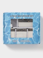 Набор аксессуаров для ванной комнаты «Золотой лист», 4 предмета: дозатор 250 мл, мыльница, 2 стакана - фото 809211142