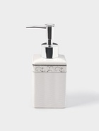 Набор аксессуаров для ванной комнаты «Завитки», 4 предмета, мыльница, дозатор для мыла, 2 стакана, белый - Фото 4