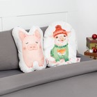 Подушка "Этель" Свин 36х50 см, велюр, 100% п/э - Фото 4