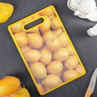 Доска разделочная пластиковая прямоугольная 3D 29,5×19,5 см "Лимон" - Фото 1