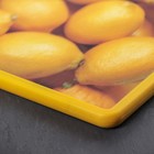 Доска разделочная пластиковая прямоугольная 3D 29,5×19,5 см "Лимон" - Фото 2