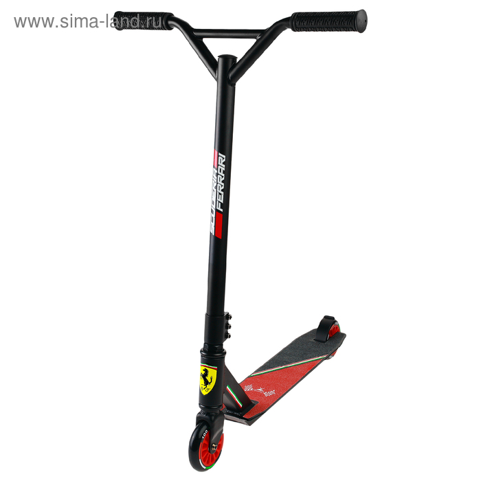 Самокат трюковый FERRARI FXА12, колёса PU 100 мм, ABEC 7, цвет чёрный - Фото 1