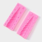 Молд для заливки «Рог единорога», силикон, 2 шт., 10×8 см, розовый - Фото 3