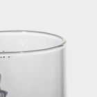 Кружка стеклянная с керамической крышкой и ложкой «Хипстер», 450 мл, рисунок МИКС - Фото 5