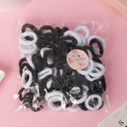 Резинки для волос Выбражулька «Махрушка», набор 76 шт., 3.5 см, чёрные, белые - Фото 2