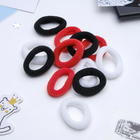 Резинки для волос «Махрушка», 3.5 см, набор 76 шт., чёрные, белые, красные - фото 52994939