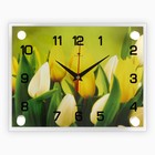 Часы-картина настенные, серия: Цветы, "Тюльпаны", плавный ход, 20 х 26 см - фото 2873788