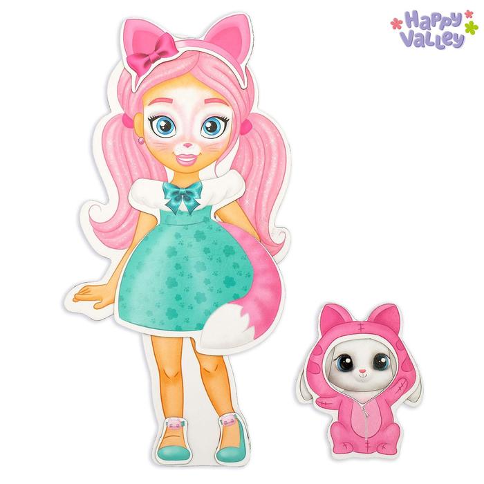 Магнитный набор с куклой, фоном и наклейками «Карнавал у Кэтти» 44476