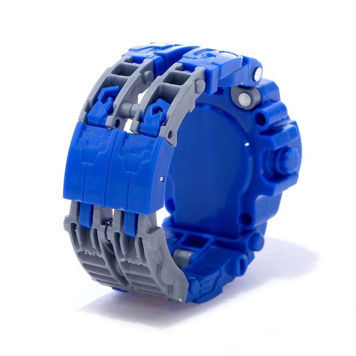 Робот «Часы», трансформируется, с индикацией времени, цвет синий - фото 1906963060