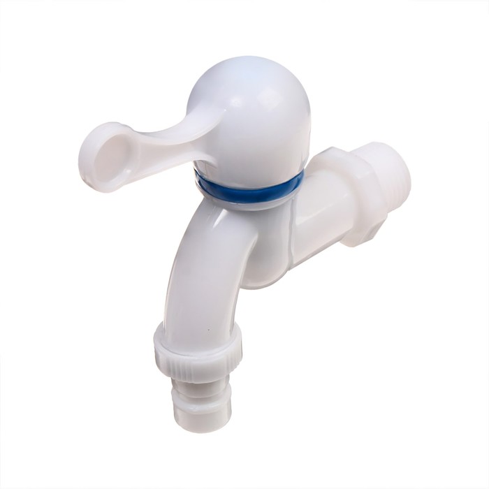 Кран, наружная резьба 3/4", для шланга 5/8" (16 мм), пластик, Greengo - Фото 1