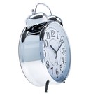 УЦЕНКА Будильник большой «Классика», d=20 см, с подсветкой, хромированные - Фото 2