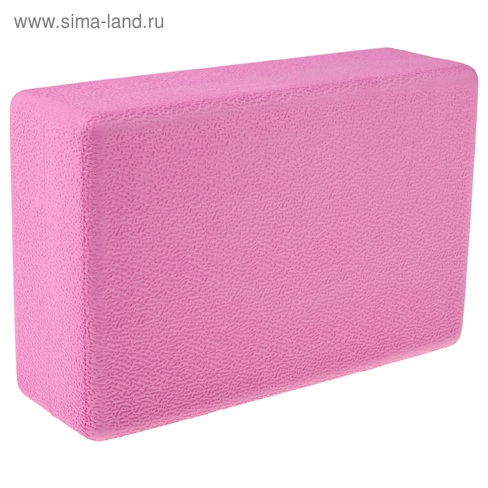 Блок для йоги 31х15х8 см, цвет розовый - Фото 1