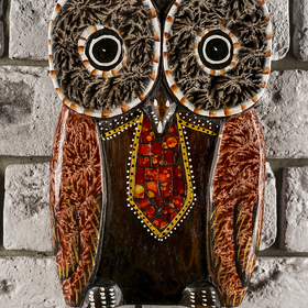Настенное панно «Сова с галстуком», 25×16×2 см, МИКС
