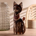 Интерьерный сувенир "Кошка с красными вставками" 30 см - фото 806914022 Интерьерный сувенир "Кошка с красными вставками" 30 см - фото 806914022