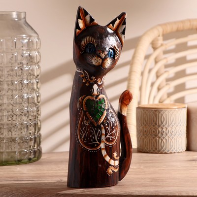 Интерьерный сувенир «Кошка с черепахой», 30 см