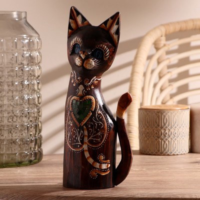 Интерьерный сувенир «Кошка с черепахой», 30 см