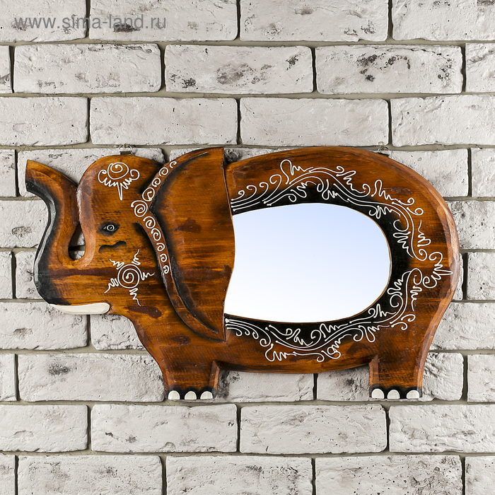 Панно зеркальное "Слон" 1,5х33х60 см - Фото 1