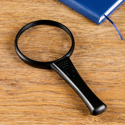 Лупа классическая 2х, 4х, d=8.5 см, с подсветкой