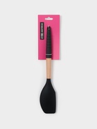 Лопатка кухонная Доляна «Брауни», 32×6 см, силикон, бук, чёрная - Фото 5