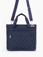 Сумка дорожная на молнии, наружный карман, длинный ремень, синяя - Фото 2