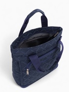 Сумка дорожная на молнии, наружный карман, длинный ремень, синяя - Фото 11