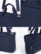 Сумка дорожная на молнии, наружный карман, длинный ремень, синяя - Фото 3