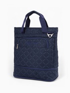 Сумка дорожная на молнии, наружный карман, длинный ремень, синяя - Фото 7