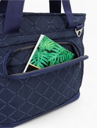 Сумка дорожная на молнии, наружный карман, длинный ремень, синяя - Фото 10