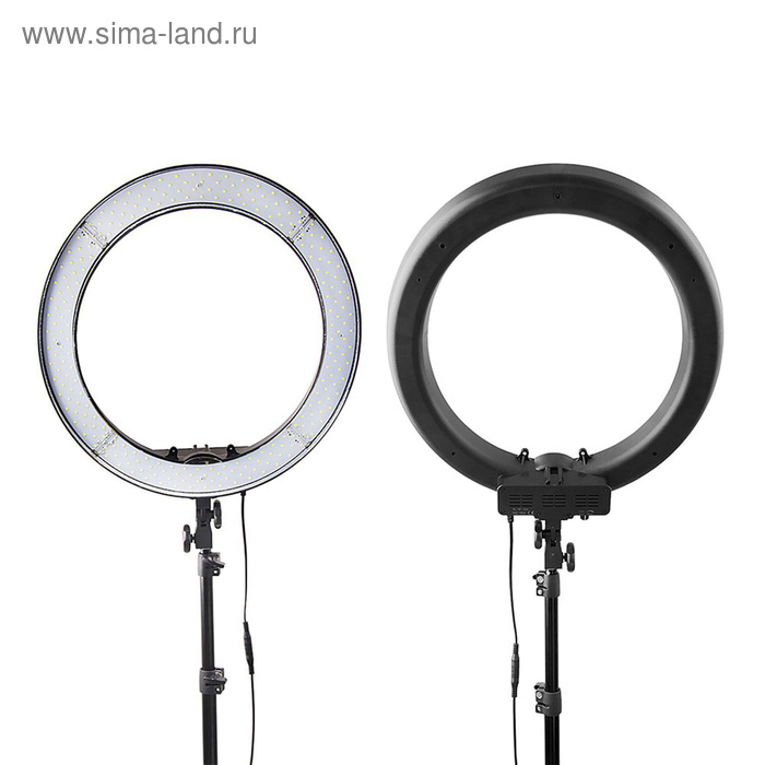 Кольцевая лампа OKIRA LED RING 240, 55 Вт, 240 светодиодов, d=49 см, + штатив, черная - Фото 1