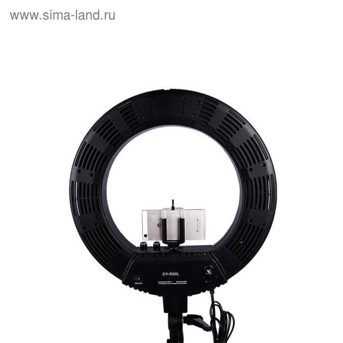 Кольцевая лампа OKIRA LED RING 448 CY, 65 Вт, 448 светодиодов, d=48 см, + штатив, черная - Фото 1