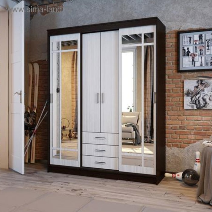 Шкаф-купе «Лорд», 1700×580×2200 мм, цвет венге/лоредо - Фото 1