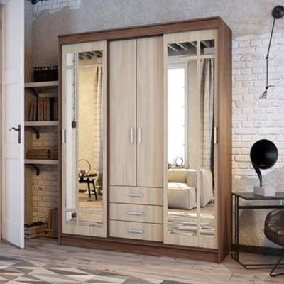 Шкаф-купе «Лорд», 1700×580×2200 мм, цвет ясень шимо светлый/тёмный