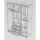 Шкаф-купе «Лорд», 1700×580×2200 мм, цвет ясень шимо светлый/тёмный - Фото 4