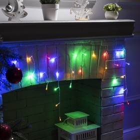 

Гирлянда «Бахрома» 1.8 × 0.5 м, IP20, прозрачная нить, 48 LED, свечение мульти, 8 режимов, 220 В, УЦЕНКА