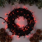 Гирлянда «Нить» 20 м, IP20, тёмная нить, 200 LED, свечение красное, 8 режимов, 220 В, УЦЕНКА - Фото 1