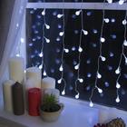 УЦЕНКА Гирлянда «Занавес», 2×1.5 м, с насадками «Шарики», IP20, 360 LED, 220 В, 8 режимов, прозрачная нить, свечение белое - Фото 7