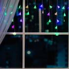 УЦЕНКА Гирлянда «Бахрома», 1.8×0.5 м, с насадками в виде ёлок, IP20, 48 LED, 220 В, мигание, прозрачная нить, свечение мульти (RG/RB) 4028056 - фото 3619827