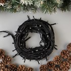 УЦЕНКА Гирлянда «Нить», 10 м, IP44, УМС, 100 LED, 220 В, мигание, тёмная нить, свечение бело-синее - Фото 2