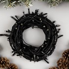 УЦЕНКА Гирлянда «Нить» 10 м, IP44, УМС, тёмная нить, 100 LED, свечение тёплое белое, мерцание белым, 220 В - Фото 2
