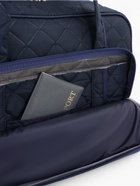 Сумка дорожная на молнии, с увеличением, 2 наружных кармана, длинный ремень, синяя - Фото 12