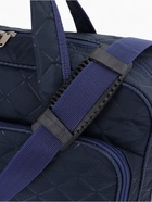 Сумка дорожная на молнии, с увеличением, 2 наружных кармана, длинный ремень, синяя - Фото 5