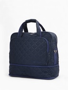 Сумка дорожная на молнии, с увеличением, 2 наружных кармана, длинный ремень, синяя - Фото 8