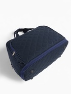 Сумка дорожная на молнии, с увеличением, 2 наружных кармана, длинный ремень, синяя - Фото 9