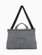 Сумка дорожная на молнии, наружный карман, длинный ремень, серая - Фото 4