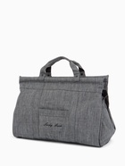 Сумка дорожная на молнии, наружный карман, длинный ремень, серая - Фото 1